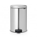 BRABANTİA NEWICON FPP MATT STEEL PEDALLI ÇÖP KUTUSU 20L BRA 111907