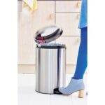 BRABANTİA NEWICON FPP MATT STEEL PEDALLI ÇÖP KUTUSU 20L BRA 111907 - Görsel 3