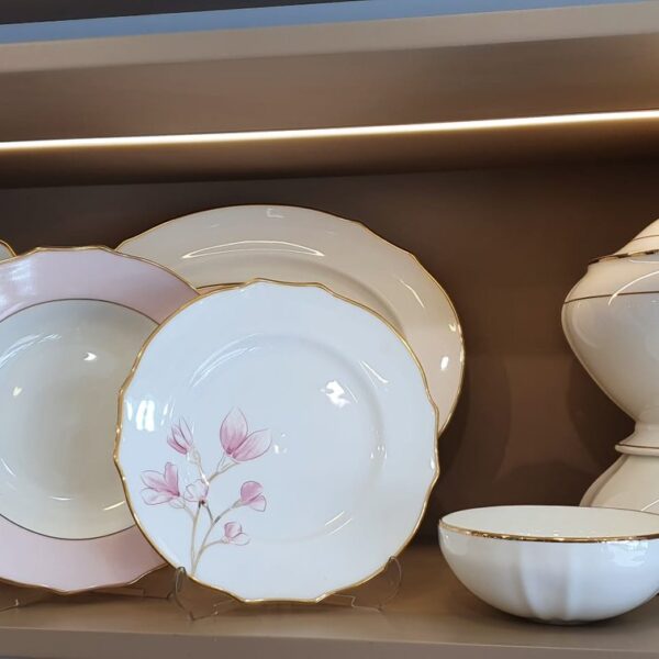 EVALİZA POETİCA BUKET PEMBE 60 PRÇ YEMEK TAKIMI