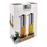 Adhoc Menage Crystal Yağdanlık Set 2p Ahşap Tepsi 18C BE42