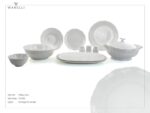 WANELLİ Tiffany Sade 60 Parça YEMEK TAKIMI (12 KİŞİLİK)