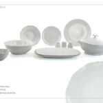 WANELLİ Tiffany Sade 60 Parça YEMEK TAKIMI (12 KİŞİLİK)