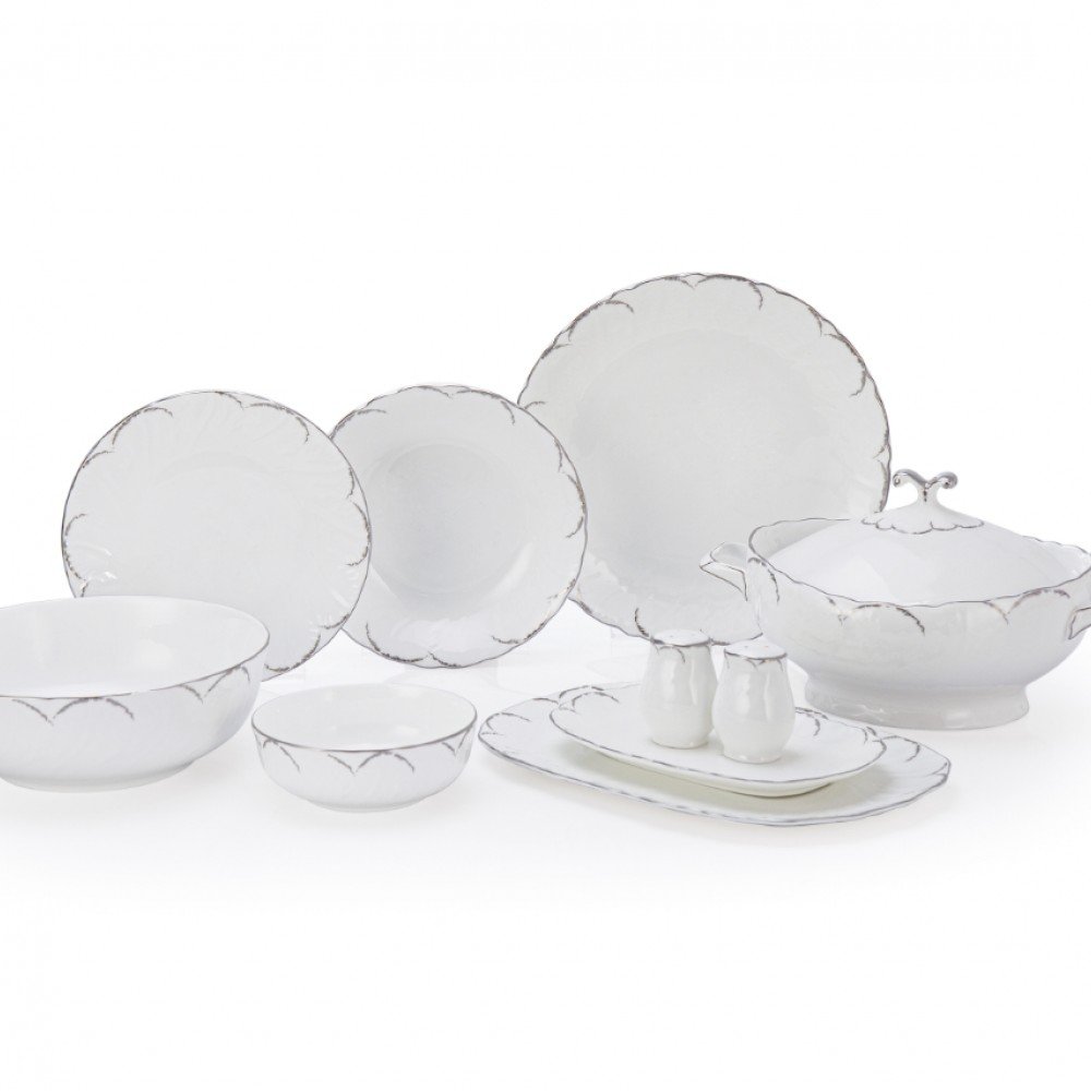 1-4.jpeg Royal London Perla Silver 60 Parça Yemek Takımı - Görsel 1