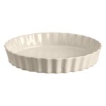 Emile Henry Tart-Börek-Fırın Kabı Yuvarlak 32 cm Ekru (EH026032)