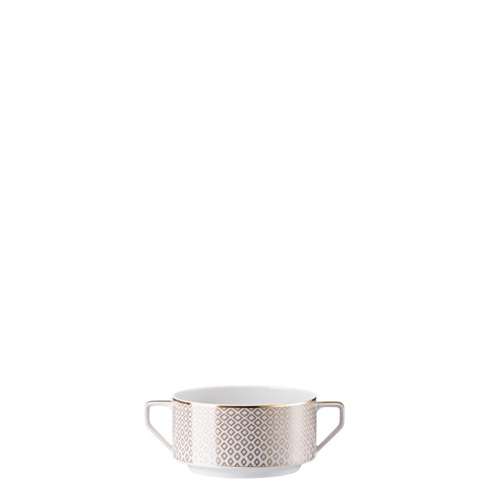 10460-404308-10422-1000x1000-1.jpg ROSENTHAL FRANCİS CARREAU BEİGE KONSOME KASE TABAKLI - Görsel 1