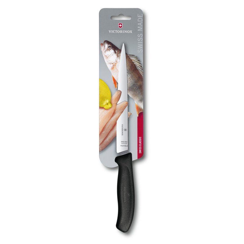 11-1-14.jpg Victorinox 6.8713.20B 20cm Siyah Fileto Bıçağı, Blisterli Paket - Görsel 1
