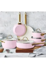 Greenpan Padova Pembe Thermolon Yapışmaz 10parça Tencere Tava Seti - Görsel 2