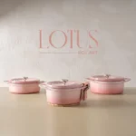 POT ART Lotus Derin Döküm Tencere 24 cm Degrade Pembe - Görsel 4