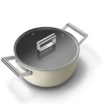SMEG Cookware 50's Style Krem Tencere Cam Kapaklı 4,6 Lt CKFC2411CRM - Görsel 3