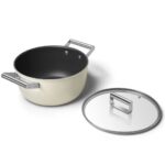 SMEG Cookware 50's Style Krem Tencere Cam Kapaklı 4,6 Lt CKFC2411CRM - Görsel 4