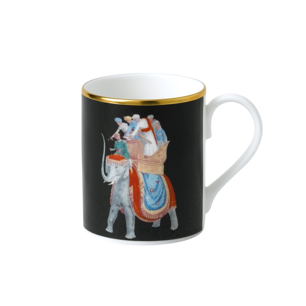 15-1-3.jpg Roy Kirkham Blenheim Palace Indian Room Siyah Mug - Görsel 1