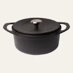 POT ART Stone Siyah Derin Döküm Tencere 24 cm Mat Siyah
