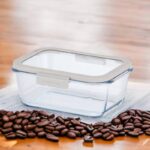 Neoflam FİKA GLACE CAM SAKLAMA KABI 800ML BEJ - Görsel 2