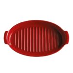 Emile Henry Balık/Buğlama/Fırın Kabı Oval 2.2 L Kırmızı/Burgundy -(EH348443) - Görsel 2