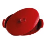 Emile Henry Balık/Buğlama/Fırın Kabı Oval 2.2 L Kırmızı/Burgundy -(EH348443) - Görsel 3