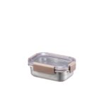 LocknLock Paslanmaz Çelik Fırın & Saklama Kabı Dörtgen Kilitli 310 ml - Kahverengi(LST601) - Görsel 3