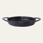 POT ART Stone Siyah Çift Kulplu Izgara Döküm Tava 30 cm Mat Siyah - Görsel 4