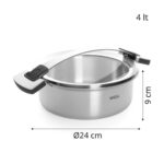 WOLL CONCEPT PRO ÇELİK SIĞ TENCERE 24CM D-WOLL824CO - Görsel 6
