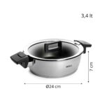 WOLL CONCEPT ÇELİK SIĞ TENCERE 24CM D-WOLL824NC - Görsel 6
