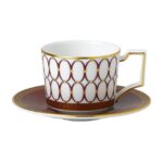 WEDGWOOD Renaissance Red Espresso Fincanı ve Tabağı