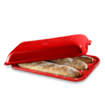 Emile Henry Baget Ekmek Fırın Kabı 39*23 cm Kırmızı 345506