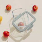 Neoflam FİKA GLACE CAM SAKLAMA KABI 460ML GRİ - Görsel 2
