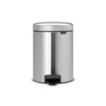 BRABANTİA NEWICON FPP MATT STEEL PEDALLI ÇÖP KUTUSU 5L 112102