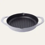 POT ART Stone Gri Çift Kulplu Izgara Döküm Tava 30 cm Parlak Gri - Görsel 3