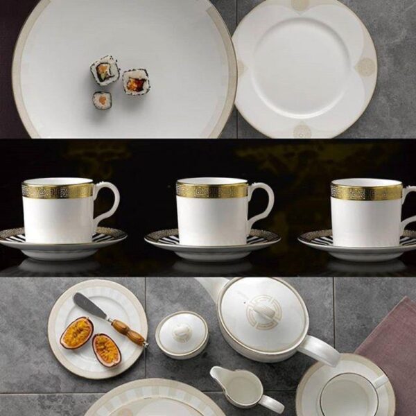 Royal Crown Derby Satori Pearl 12 Kişilik Yemek Seti 48 Parça