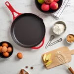 POT ART Magma Düz Döküm Tava 28 cm Parlak Kırmızı - Görsel 4