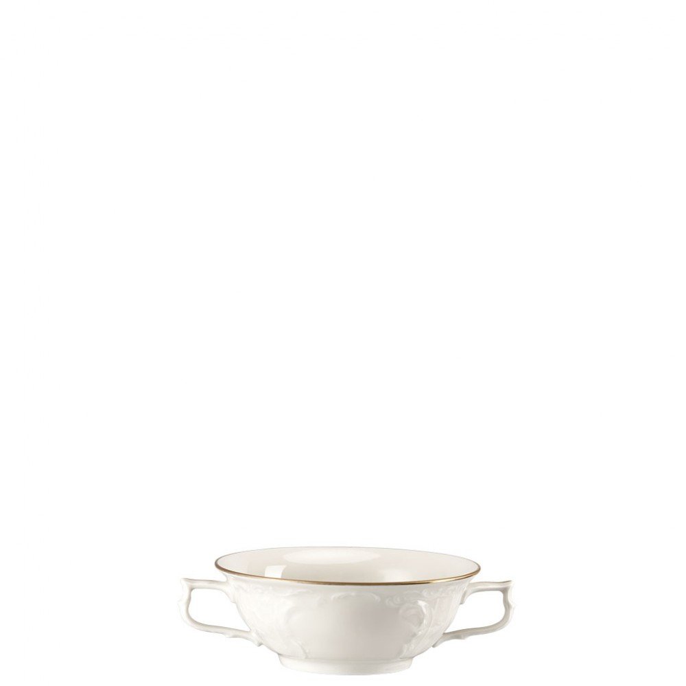 20480-608648-10422-1000x1000-1.jpg ROSENTHAL Sanssoucci Elfenbein Gold Konsome Kase Tabaklı - Görsel 1