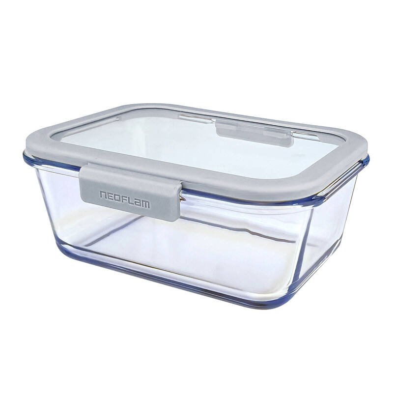 21-1-12.jpg Neoflam FİKA GLACE CAM SAKLAMA KABI 1900ML GRİ - Görsel 1