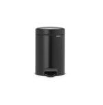 BRABANTİA NEWICON MATT BLACK PEDALLI ÇÖP KUTUSU 3L 113321