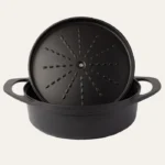 POT ART Stone Siyah Derin Döküm Tencere 28 cm Mat Siyah - Görsel 4