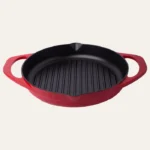 POT ART Magma Çift Kulplu Izgara Döküm Tava 30 cm Parlak Kırmızı - Görsel 3