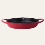 POT ART Magma Çift Kulplu Izgara Döküm Tava 30 cm Parlak Kırmızı - Görsel 4
