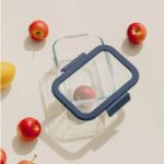 Neoflam FİKA GLACE CAM SAKLAMA KABI 460ML MAVİ - Görsel 3