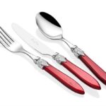 RİVADOSSİ LAURA CHROME BORDO 75 PARÇA ÇATAL BIÇAK SETİ