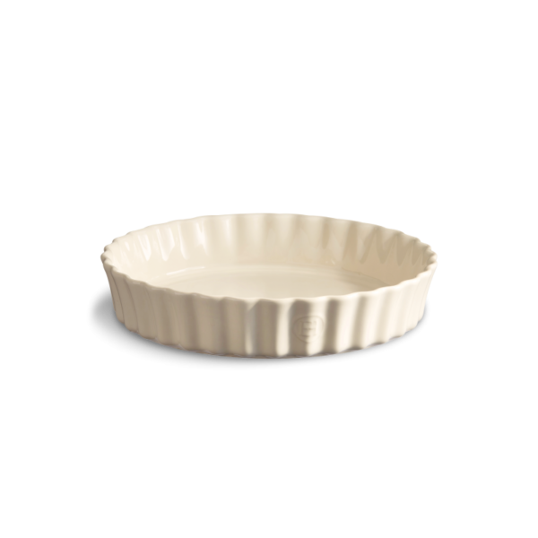 Emile Henry Tart Fırın Kabı 24 cm Ekru 26024