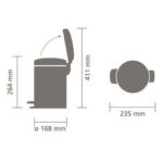 BRABANTİA NEWICON MATT STEEL PEDALLI ÇÖP KUTUSU 3L BRA 113222 - Görsel 3