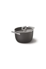 SMEG Cookware 50's Style Siyah Tencere Cam Kapaklı 26 Cm 7,7 Lt CKFC2611BLM