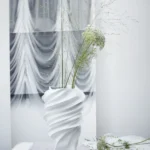 ROSENTHAL SQUALL WEISS Vase 32 cm - Görsel 2