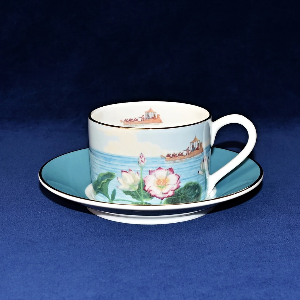 35-1.webp Roy Kirkham Blenheım Palace Indian Room Açık Mavi Çay Fincanı - Görsel 1