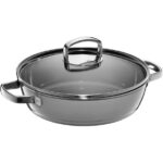 WMF Fusiontec Mineral Cam Kapaklı Sığ 24 cm, platin