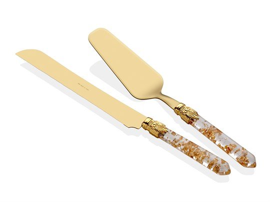 40-1.jpg RİVADOSSİ LUNA ORO PASTA SERVİS SETİ - Görsel 1