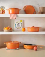 POT ART Peach Sığ Döküm Tencere 26 cm - Görsel 6