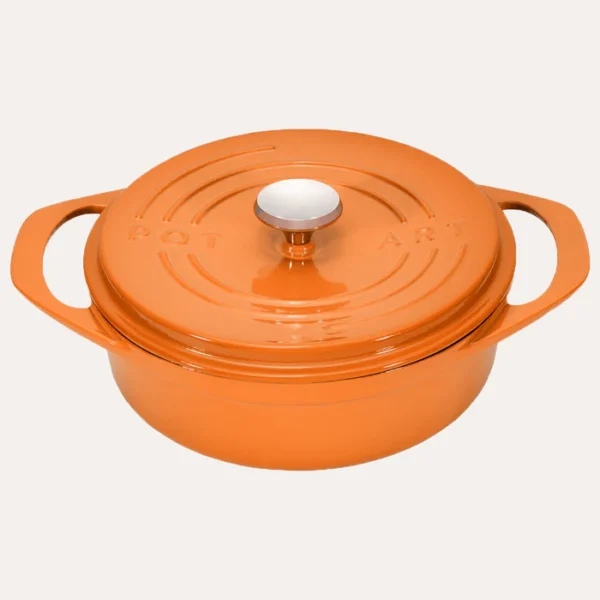 POT ART Peach Sığ Döküm Tencere 26 cm