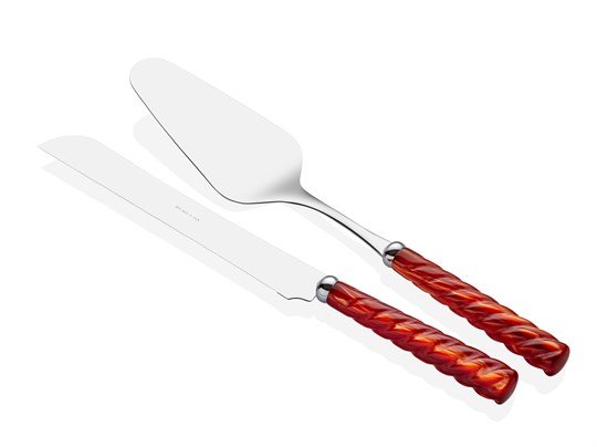 49-1.jpg RİVADOSSİ VİTO TURUNCU PASTA SERVİS SETİ - Görsel 1