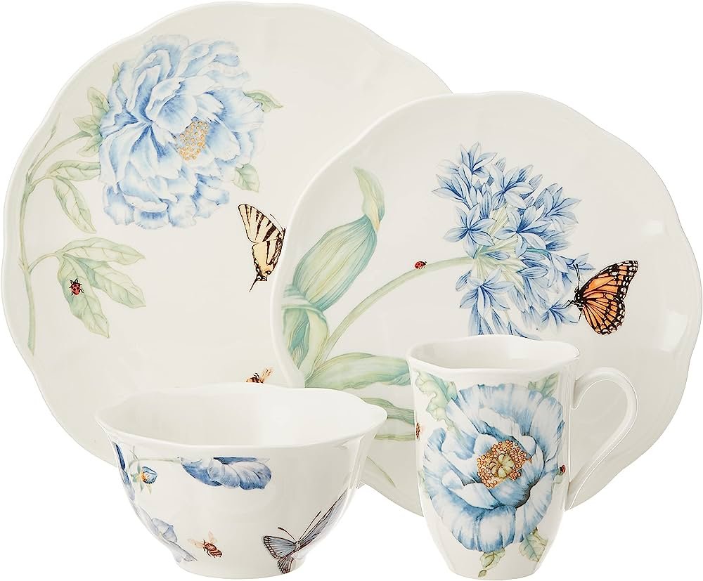 5-1-7.jpg LENOX Blue Butterfly Yemek Seti 12 Kişilik LEN833421 - Görsel 1