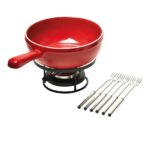 Emile Henry Fırın Kabı Yuvarlak Fondü 24 cm Kırmızı/Burgundy -349922